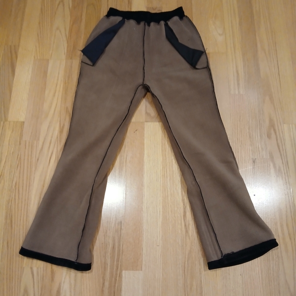 High-Waisted Corduroy Heavy/StretchyFleece-Lined Wide Leg/Flare Pants L-XL - Picture 3 of 7